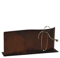 Trofeo rectangular para pelota realizado en metal