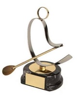 Trofeo remo piragüista dorado y plateado
