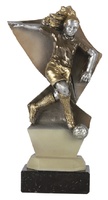 Trofeo resina futbol femenino dorado y plata