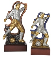 Trofeo resina futbol masculino dos colores