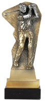 Trofeo resina para Golf acabado oro plata