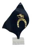 Trofeo rombo ondas Laton Hipica, Caballos.