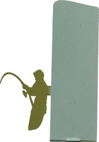 Trofeo silueta de metal para pesca