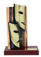 Trofeo teatro foco y mascaras