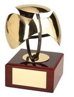 Trofeo tenis pelota dorada