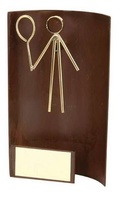 Trofeo tenis rectangular rojo