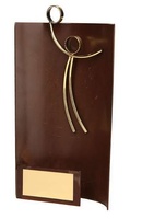 Trofeo voleibol rectangular aplique jugador