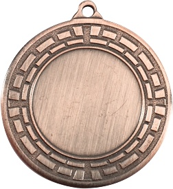 Medalla Deportiva de 50 mm Ø borde e hojas y disco deportivo 