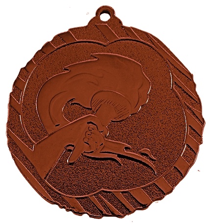 Medalla antorcha olimpica acabados oro, plata y bronce 
