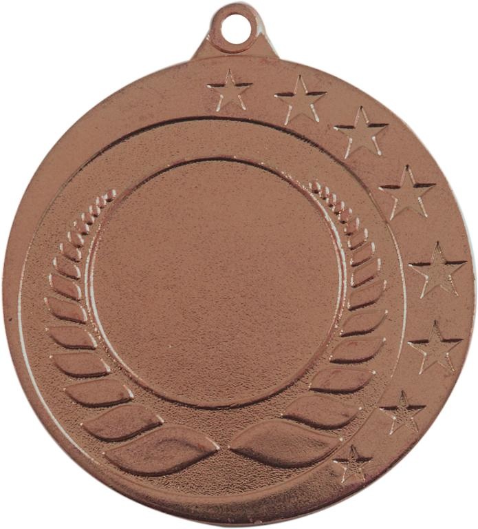 Medalla deportiva de 50 mm Ø con borde tallado. 