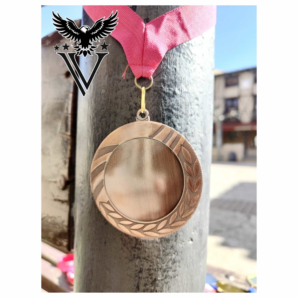 Medalla metálica personalizable con disco Landas 70 mm 