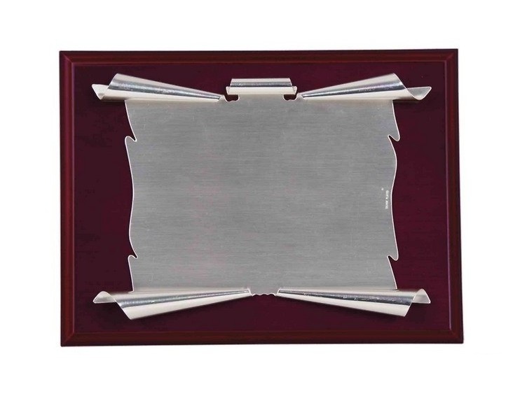 Placa conmemorativa silver plated 