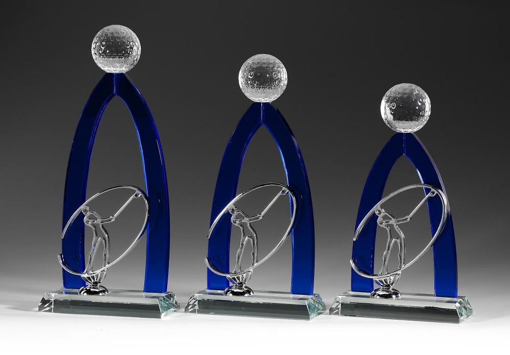Trofeo Azcapot golf cristal recortado 