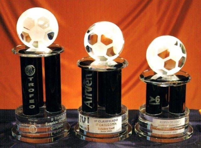 Trofeo Balanta Futbol Columnas Negras 