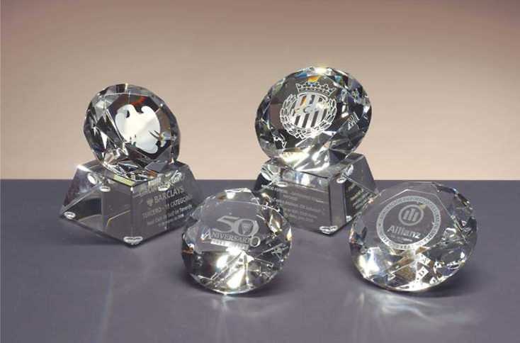 Trofeo Bolon Cristal Diamante 