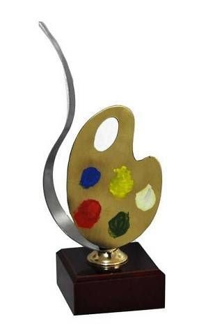 Trofeo Artesanal Laton Pintura 