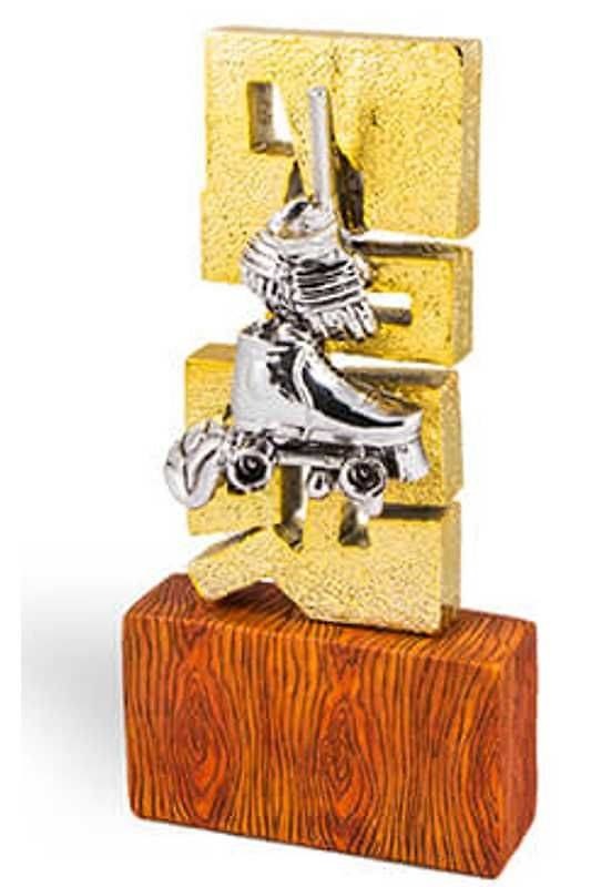 Trofeo Escultura en metalizado oro Cheran 
