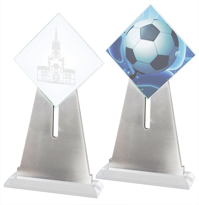 Trofeo Especial cristal y aluminio 