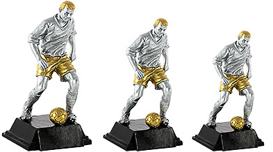 Trofeo Futbol acabado en oro, plata y bronce. 