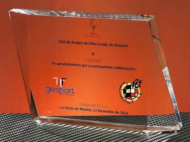 Trofeo Metacrilato Gavar Rectangular Transparente 
