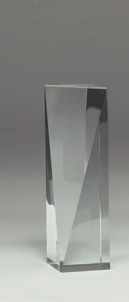 Trofeo Taco Cristal Optico de 3 caras 
