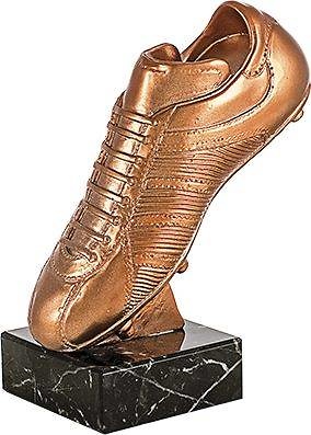 trofeo bota futbol bronce 
