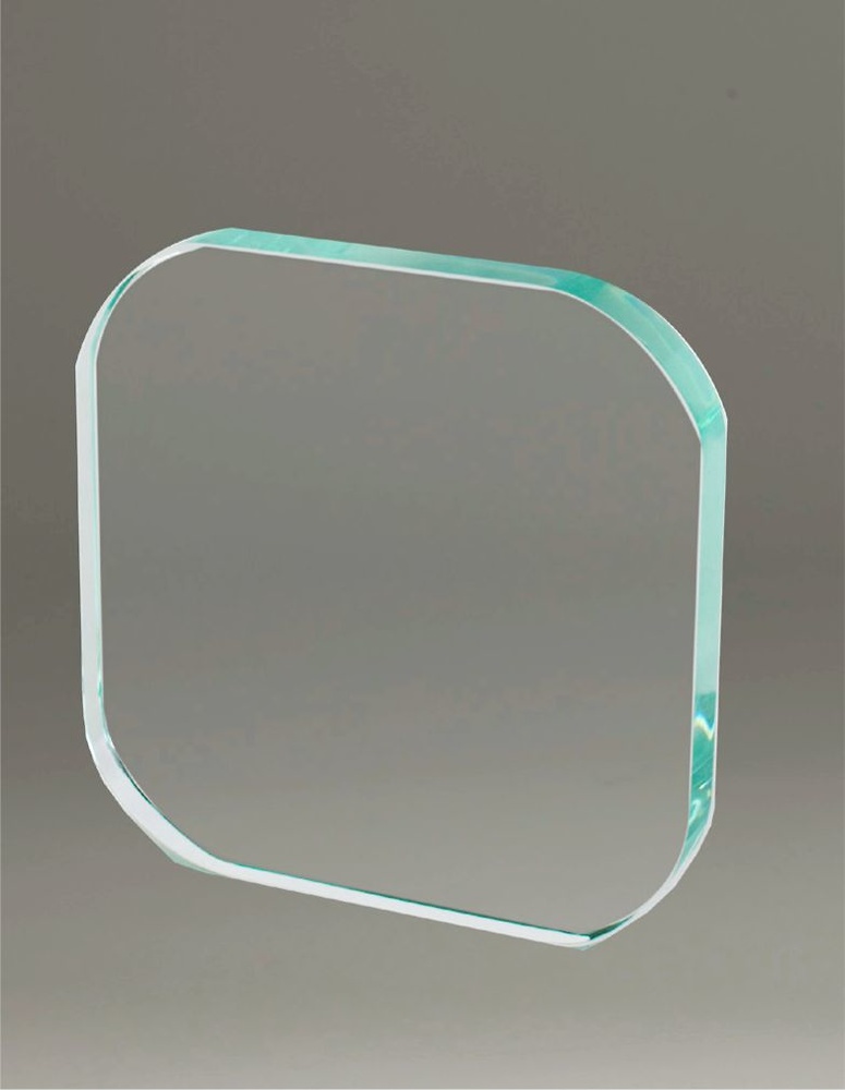 Trofeo cristal cuadrado esquinas redondeadas lampery 