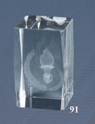 Trofeo cubo de cristal Olimpico Lozoya 