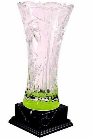 Trofeo de Cristal detalles en Verde 