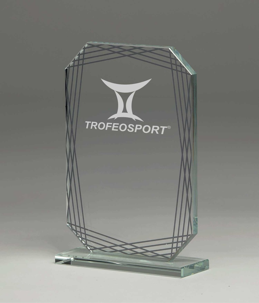 Trofeo de Cristal mate modelo Canelas 