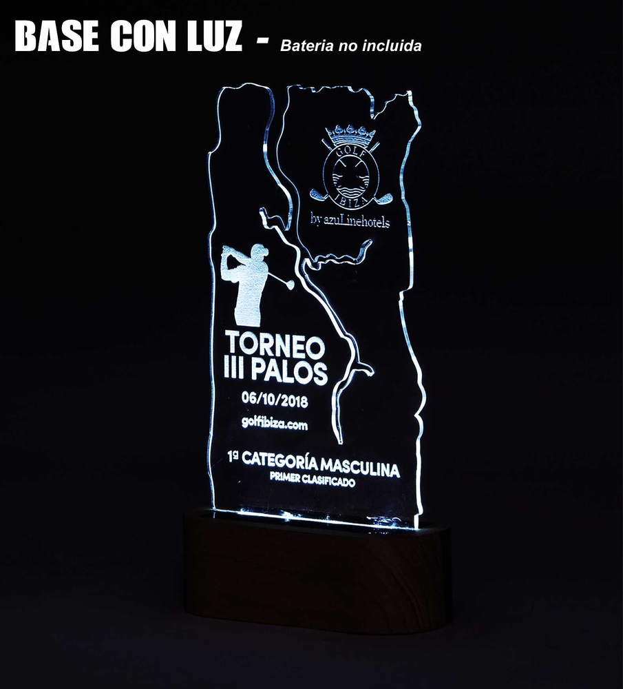Trofeo de Metacrilato con Luz Monserga 