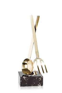 Trofeo de cocina cuchara y tenedor realizado en laton 