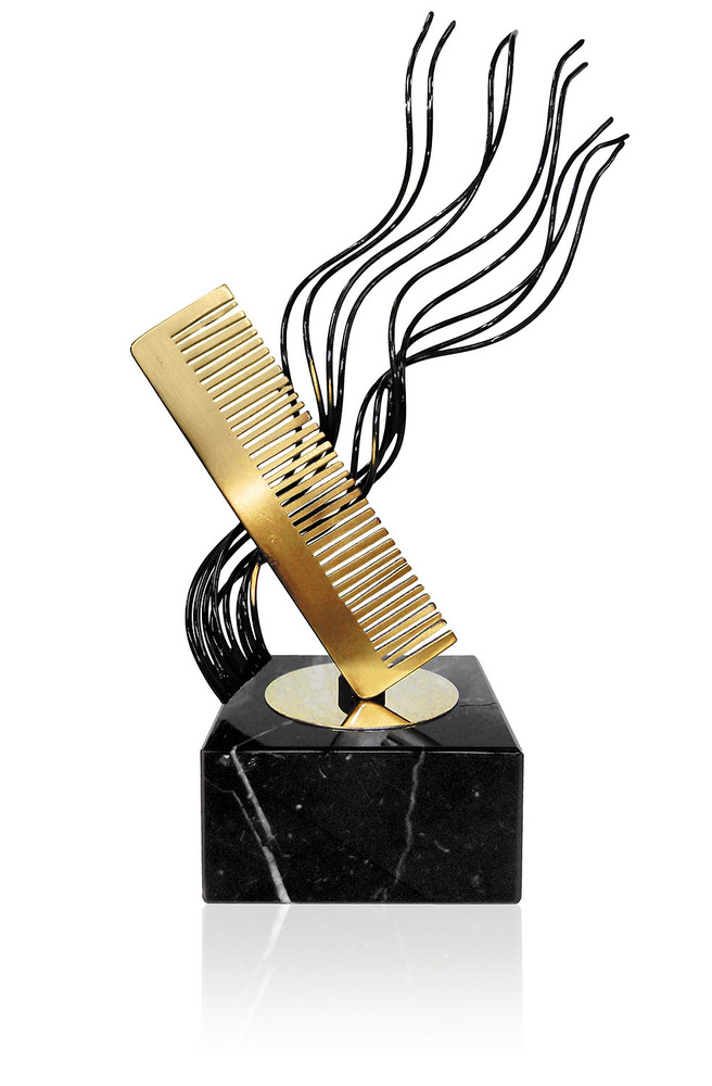 Trofeo latón de peluqueria 