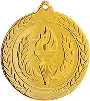 Medalla Deportiva de 50 mm Ø acabado en oro de alegórico
