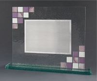 Placa Conmemorativa cristal cuadrados colores