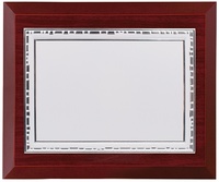 Placa conmemorativa rectangular plateada aluminio