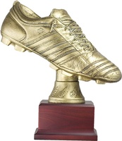 Trofeo Bota Futbol Dorado Madera