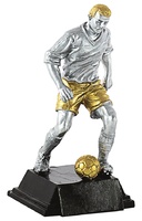 Trofeo Futbol acabado en oro, plata y bronce.