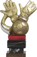 Trofeo Guantes Portero Futbol Dorado