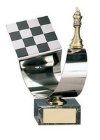 Trofeo ajedrez pieza y tablero