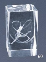 Trofeo de Gimnasia Ritmica Lozoya cubo de cristal