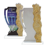 Trofeo de metal y piedra personalizable Boñar
