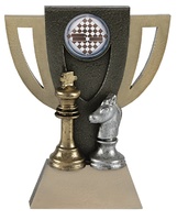 Trofeo en resina para ajedrez con disco