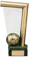 Trofeo fútbol portería y balón