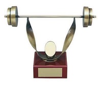 Trofeo halterofilia peana madera