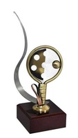 Trofeo peana detalle cinta Laton Padel