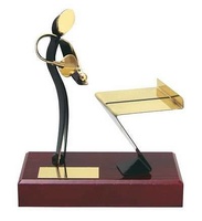 Trofeo ping pong peana madera